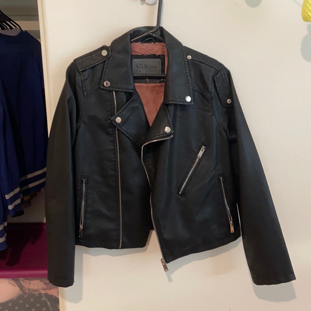 Jacket with faux fur lining